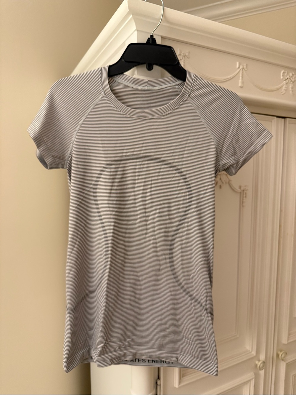 Black and White Striped Women’s Crew Neck Tee